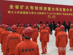 105億，20GWh鋰離子電池及系統(tǒng)總成項目落戶浙江